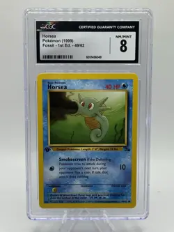 Pokemon TCG Horsea Fossil 49/62 1st Edition CGC 8 NM/MINT - Image 2