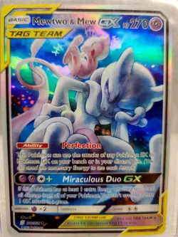 Pokemon Mewtwo & Mew GX TAG TEAM Promo Holo SM191 SM HP 270 Miraculous Duo GX - Image 1