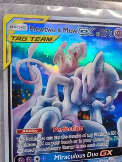 Pokemon Mewtwo & Mew GX TAG TEAM Promo Holo SM191 SM HP 270 Miraculous Duo GX - Image 5