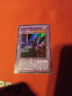Yugioh Dark Flare Knight DCR-017 Super Rare Unlimited Mint/NM Very Clean Cond. - Image 1