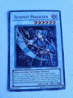 Yugioh Tempest Magician SOVR-ENSE1 (Super Rare) Limited Edition #Y12 - Image 1