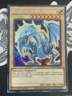 YUGIOH! Card TCG Blue-Eyes White Dragon MP22-EN266 Prismatic Secret Rare 1st Ed - Image 1