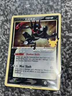 Pokemon Greninja TCG Gold Star Holo Card SWSH144 25th Celebrations Promo, Sealed - Image 2