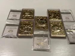 Set Of 5 23K Gold Plated Pokemon Cards Vintage 1999 Burger King + COA’s & Covers - Image 2