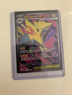 Mega Manectric ex 158/132 Pokemon Card w/ Sleeve and Top Loader - Image 1