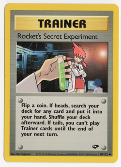 Rocket's Secret Experiment 120/132 Gym Challenge TRAINER Pokemon Card - Image 1