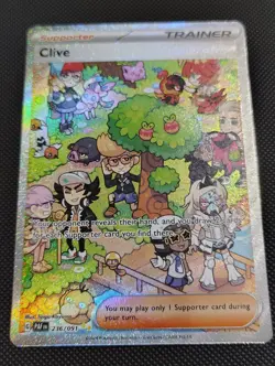 Pokemon TCG Clive Paldean Fates Holo Full Art Trainer Card 236/091 SV - Image 1