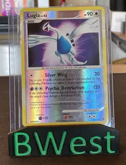 Lugia MP Reverse Holo 14 LV 43 Secret Wonders SW Pokemon TCG Card - Image 1