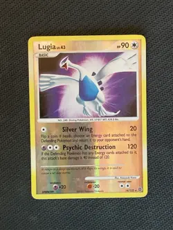 Lugia MP Reverse Holo 14 LV 43 Secret Wonders SW Pokemon TCG Card - Image 2