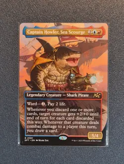 MTG Captain Howler, Sea Scourge - Borderless - Aetherdrift - DFT - NM+ Condition - Image 1