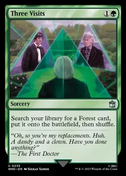 Three Visits [WHO] 235 | Doctor Who Commander | MTG Magic Green Ramp - Image 1