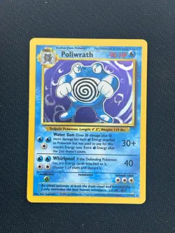 Base Set Pokemon TCG Poliwrath Holo Rare 13/102 LP - Image 1