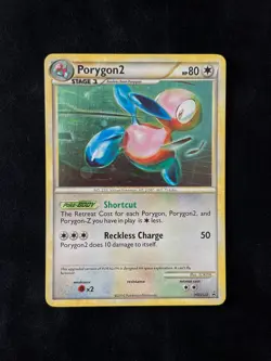 POKEMON TCG 2010 PORYGON 2 HGSS23 BLACK STAR PROMO HOLO EN LP - Image 1
