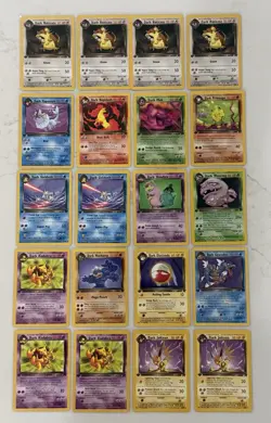 Pokemon 1st Edition Team Rocket/Base/Fossil/Jungle 120 Card Lot w/ Dark Cards - Image 1