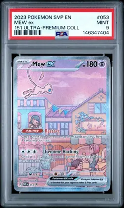 POKEMON MEW ex 2023 SV BLACK STAR PROMO 151 ULTRA-PREMIUM COLL #053 PSA 9 - Image 1