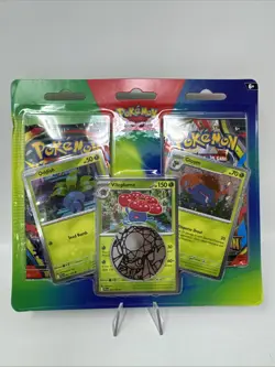 pokemon mega evolution phantasma flames 2-packs With 3 Promo Gloom Oddish Coin - Image 1