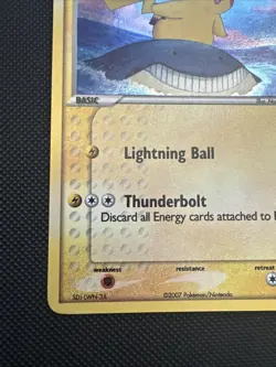 Pokemon TCG Pikachu 12/17 POP Series 5 Holo Promo Basic 2007 Inverted Back Error - Image 5