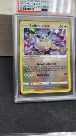2022 RADIANT EEVEE PROMO POKEMON GO PREMIUM COLLECTION POKEMON PSA 10 #SWSH230 - Image 3