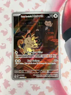 Pokemon - Team Rocket's Meowth 203/182 Destined Rivals HOLO - (Mint/Near Mint) - Image 1