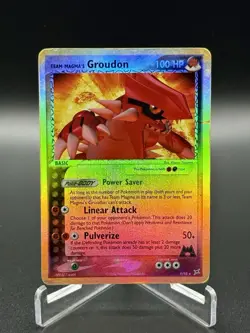 Pokemon TCG Team Magma's Groudon 9/95 Team Magma vs Team Aqua Reverse Holo MP/HP - Image 1