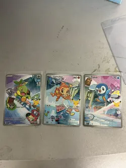 Chimchar Turtwig Piplup First Partner Illustration Collection Promo Set Pokemon - Image 3