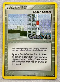 Pokemon Space Center 91/107 Reverse Holo Trainer - 2005 EX Deoxys - NM or Better - Image 1