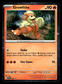 Growlithe 024 - S&V Paldea Evolved Black Star Promo Cosmos Holo - Pokemon TCG NM - Image 1