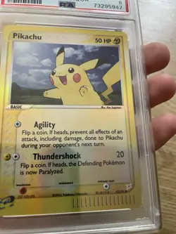 2004 Pokemon EX Pikachu Reverse Holo Team Magma vs. Team Aqua #43/95 PSA 8 NM - Image 5