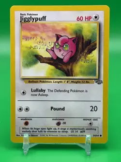 Jigglypuff 54/64 - Jungle Unlimited LP+ Free Shipping G2 Pokemon 1999 - Image 1