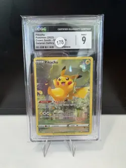 PIKACHU CROWN ZENITH GG30/GG70 POKEMON GALARIAN GALLERY HOLO CGC 9 MINT - Image 1