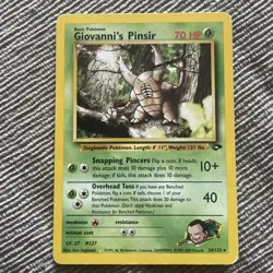 Pokemon Card - Giovanni's Pinsir Gym Challenge 24/132 Rare - Image 1
