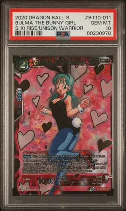 PSA 10 BULMA THE BUNNY GIRL BT10-011 2020 DRAGON BALL SUPER CARD GAME GEM MINT - Image 1