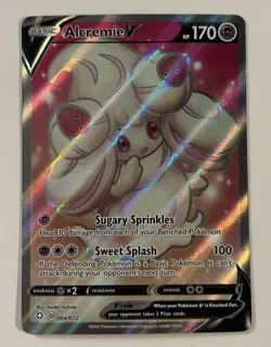 Alcremie V (Full Art) 064/072 Shining Fates Holo Pokemon Card NM - Image 1