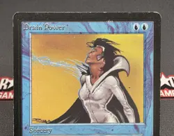 MTG Drain Power- DAMAGED -Beta Magic the Gathering Card # 057 - Image 3