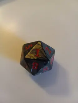 MTG Spindown d20 Oversized M20 Core Set 2020 Silver Gray Life Counter - Image 2