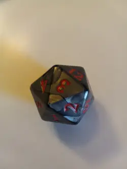 MTG Spindown d20 Oversized M20 Core Set 2020 Silver Gray Life Counter - Image 3