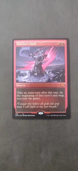 1X NM {FOIL} Warrior's Oath {ETCHED} MTG Double Masters [FREESHIPPING] - Image 1