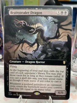 MTG Brainstealer Dragon *EXTENDED ART* Battle for Baldur's Gate 621 NM - Image 1