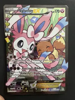 2016 Pokemon Sylveon EX RC32/RC32 Radiant Collection Generations Full Art LP - Image 1