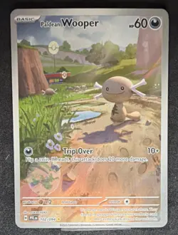 Pokemon Paldean Wooper Illustration Rare 102/094 Holo Phantasmal Flames 2025 - Image 1