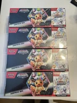Pokemon Prismatic Evolutions Booster Surprise Bundle 4 Boxes - Image 1