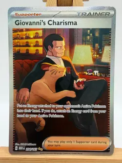 Pokemon TCG - S&V 151 - 204/165 Giovanni's Charisma - SIR - NM/M - Image 1