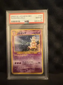 Pokemon TCG PSA 10 2000 Japanese Neo Slowking Holo #199 - Image 1
