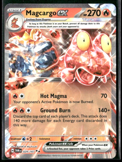 Magcargo ex 029/167 Twilight Masquerade (TWM) Double Rare Holo Pokemon TCG - Image 1
