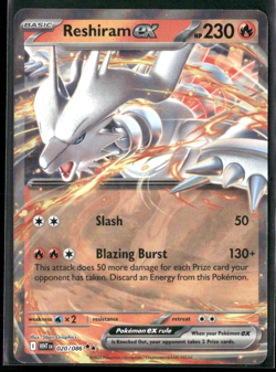 Reshiram ex - 020/086 White Flare (WHT) Double Rare Holo Pokemon TCG - Image 1