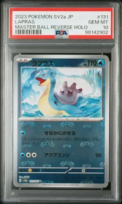 2023 POKEMON JPN SV2A-POKEMON 151 MASTER BALL REVERSE HOLO #131 LAPRAS PSA 10 - Image 1