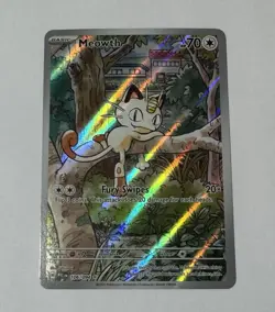 Pokemon TCG Meowth 106/094 Illustration Rare Holo Me02: Phantasmal Flames - Image 1