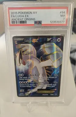 2015 Pokemon Xy Ancient Origins Lugia 94 PSA 7 NM - Image 1