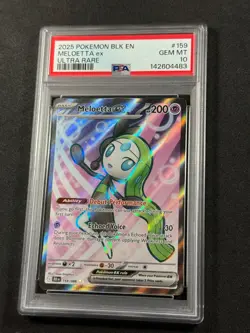 Pokemon PSA 10 Meloetta ex 159/086 Ultra Rare Black Bolt - Image 2