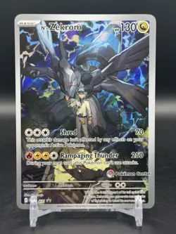 N's Zekrom MEP 031 Ascended Heroes Pokemon Center Stamp Promo English NM - Image 1